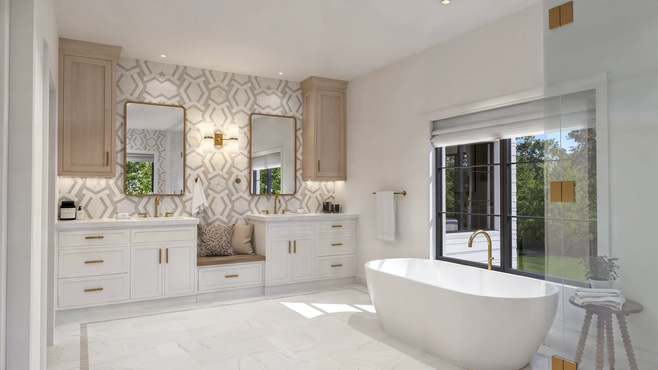 Master bath rendering at 67 Stag Lane